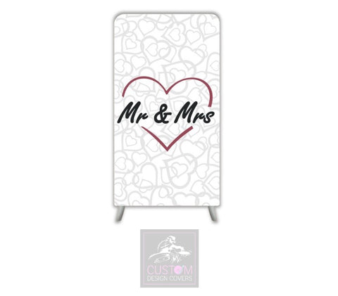 Mr & Mrs Themed Lycra Banner Cover - DOUBLE SIDED