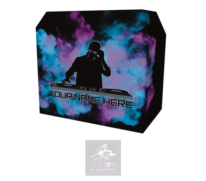 Coloured Smoke Custom Lycra DJ Booth Cover