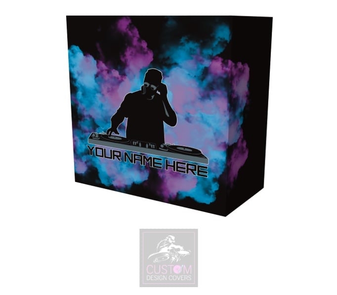 Coloured Smoke Custom Lycra DJ Booth Cover