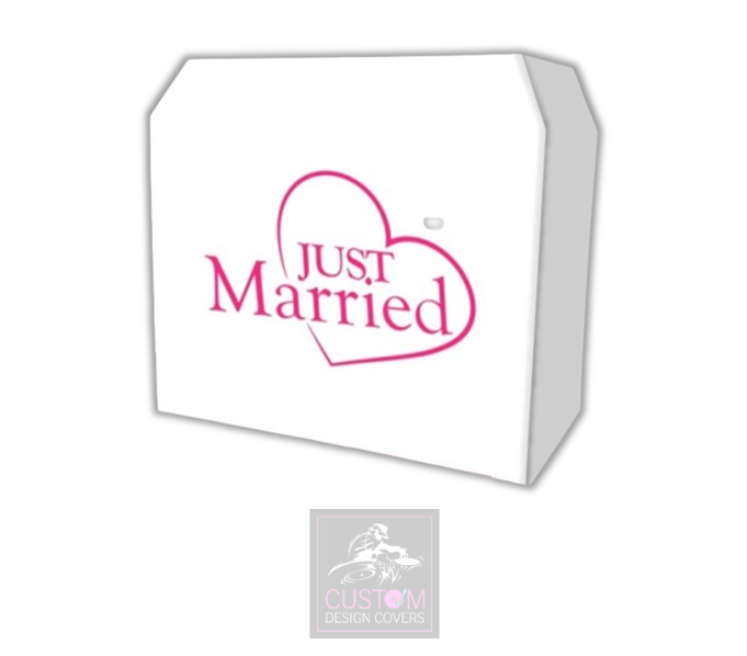 Just Married DJ Lycra DJ Booth Cover