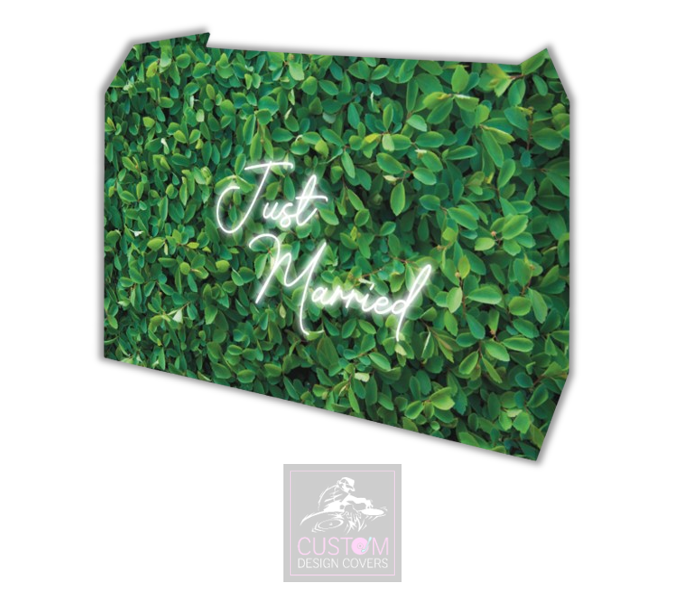 Spiraea Leaves Just Married Lycra DJ Booth Cover (PACKAGE BUNDLE)