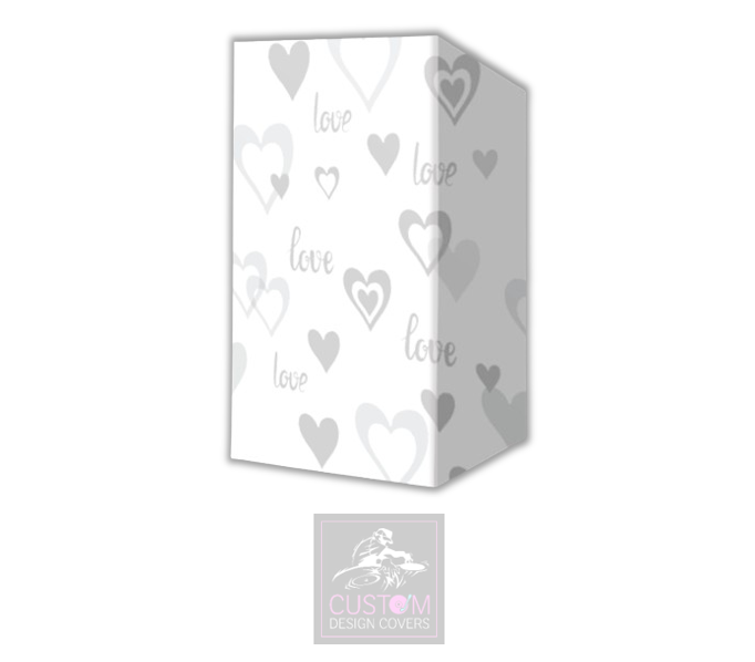 Wedding Love & Hearts Lycra DJ Booth Cover