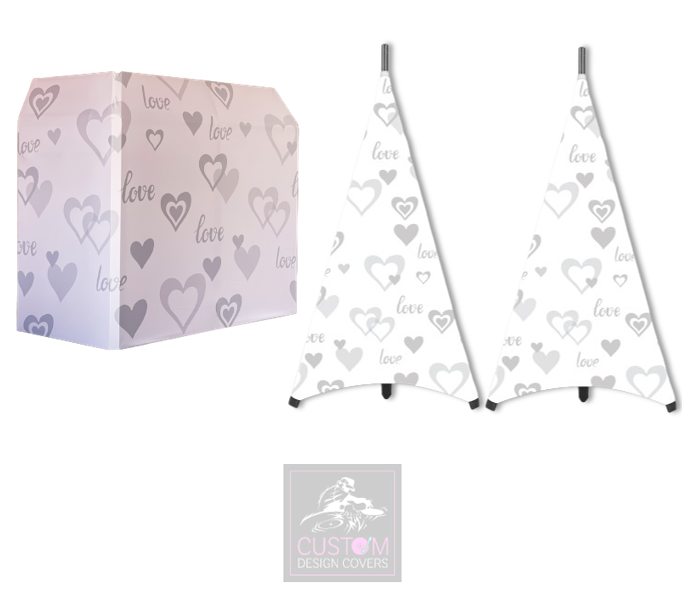 Wedding Love & Hearts Lycra DJ Covers (PACKAGE BUNDLE)