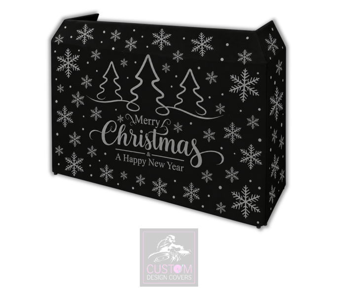 Merry Christmas *GREY* Lycra DJ Booth Cover