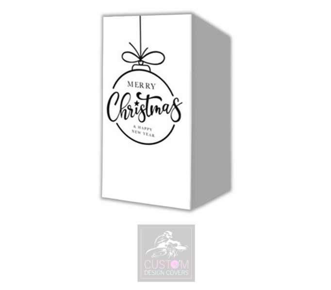 Merry Christmas Lycra DJ Booth Cover *White/Black*