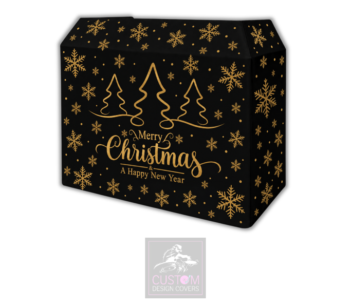Merry Christmas *GOLD* Lycra DJ Booth Cover