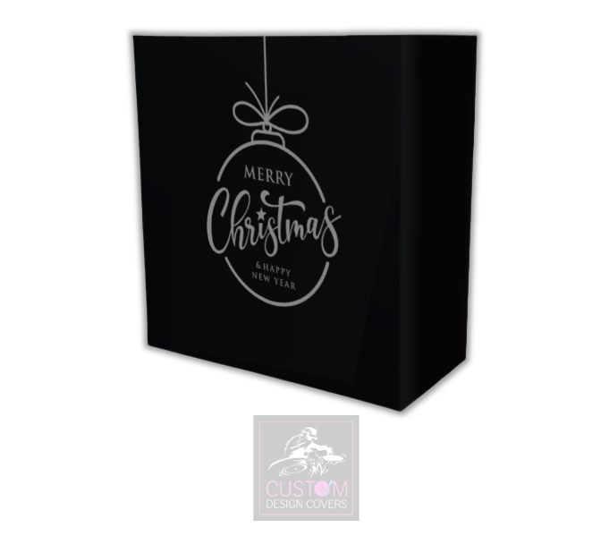Merry Christmas Lycra DJ Booth Cover *Black/Grey*