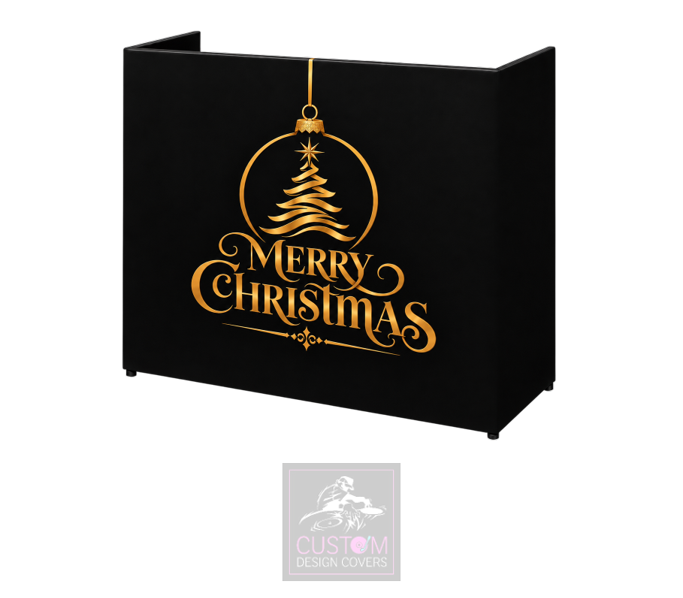 Merry Christmas *GOLD* Lycra DJ Booth Cover