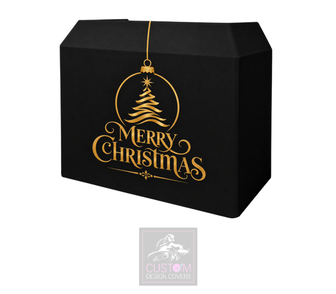 Merry Christmas *GOLD* Lycra DJ Booth Cover