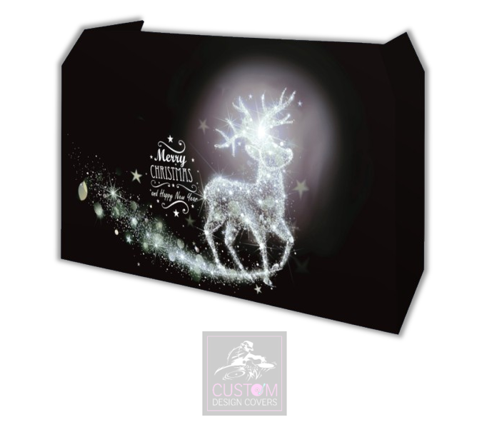 Christmas Reindeer *GREY* Lycra DJ Booth Cover