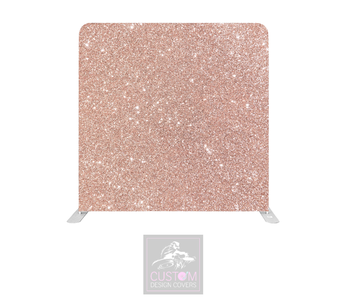 Pink Glitter Effect Lycra Pillowcase Backdrop Cover (DOUBLE SIDED)