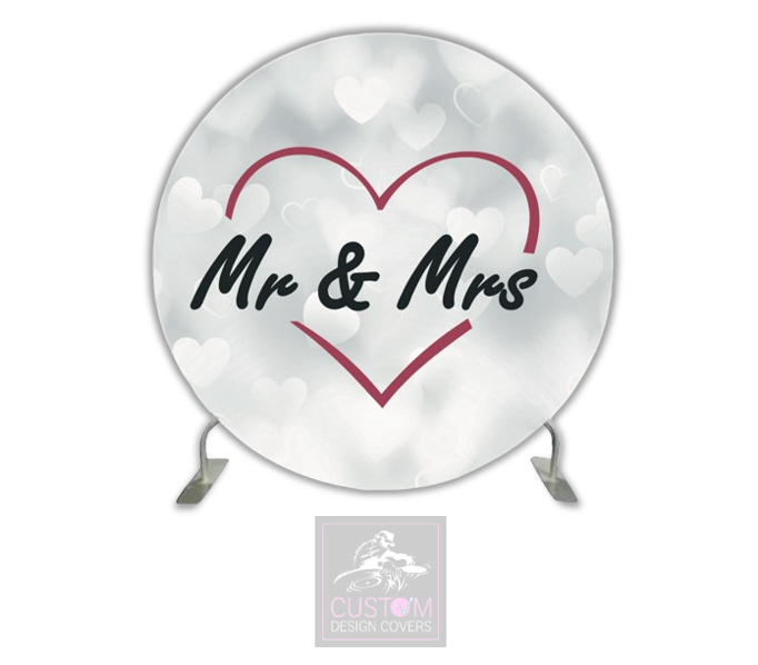 Mr & Mrs Full Circle Pillowcase Backdrop Cover