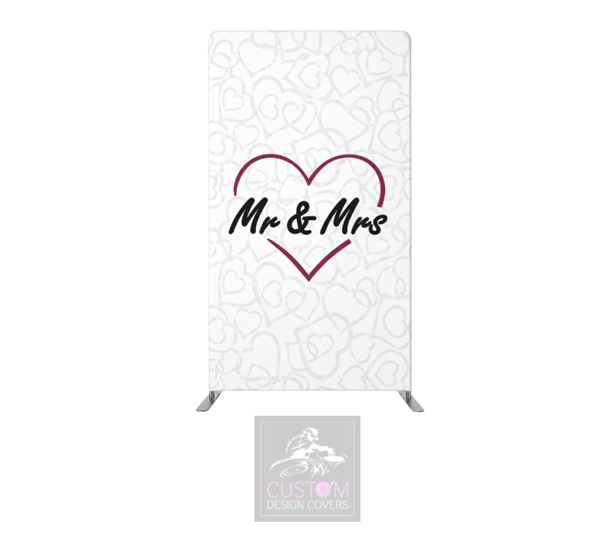 Mr & Mrs Lycra Display Banner Cover - DOUBLE SIDED