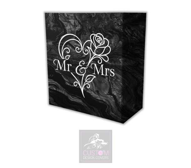 Mr & Mrs Rustic Rose Lycra DJ Booth Cover