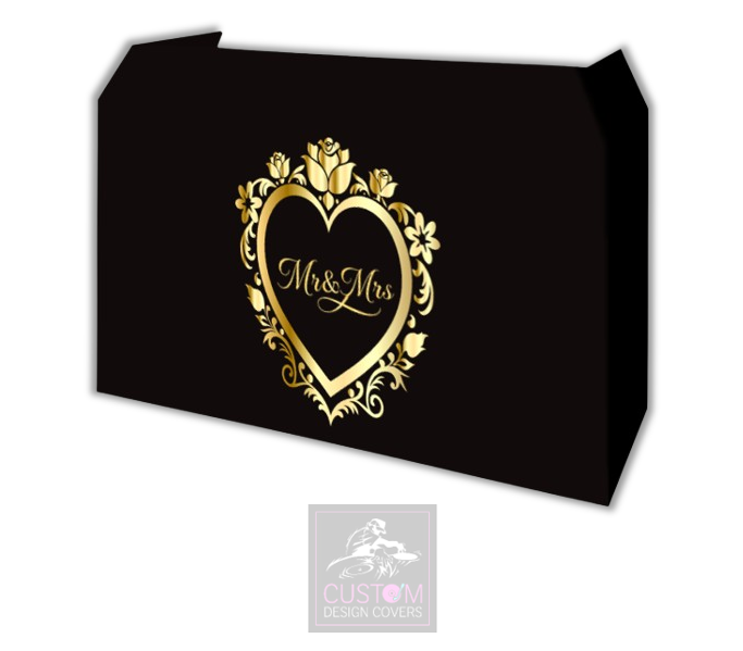 Mr & Mrs-Rose Heart Lycra DJ Booth Cover