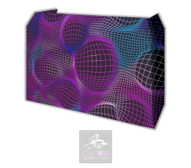 Music Gradient Grid Lycra DJ Booth Cover