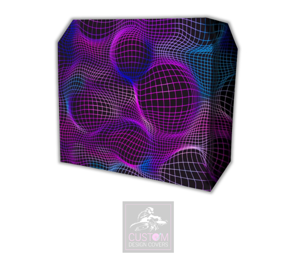 Music Gradient Grid Lycra DJ Booth Cover
