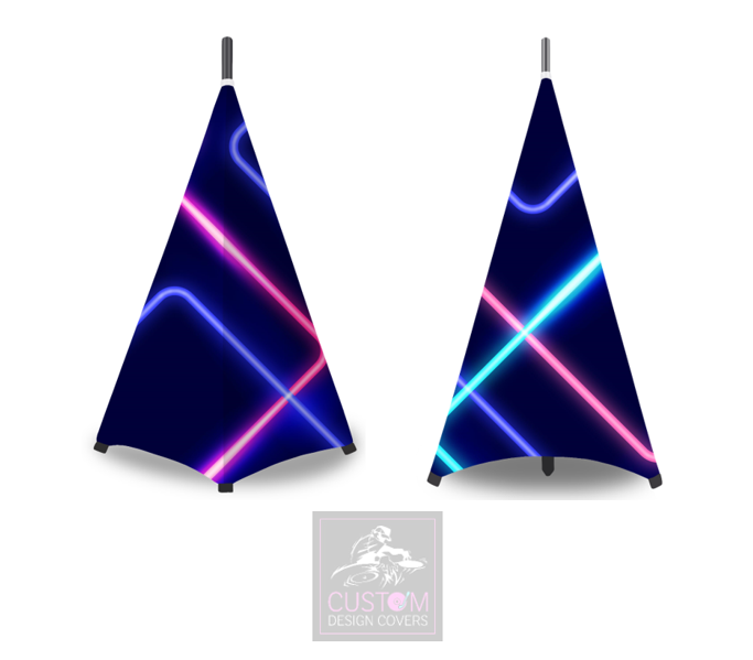 Neon Effect Speaker Stand Lycra Covers