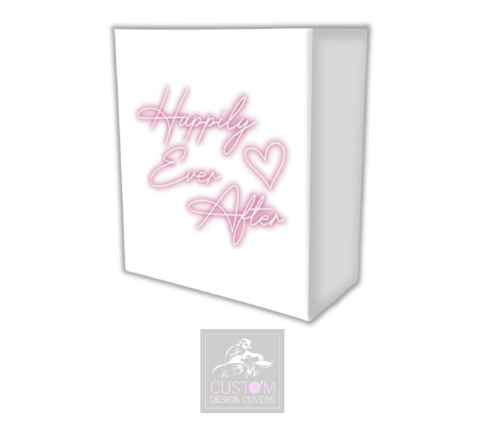 White Neon Effect Better Together Lycra DJ Booth Cover