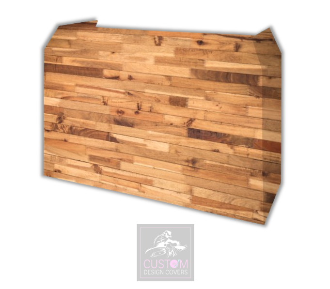 Oak Rustic Lycra DJ Booth Cover
