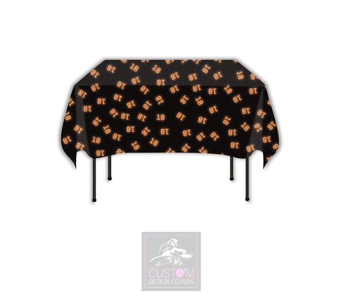 Orange Age Square Table Cover