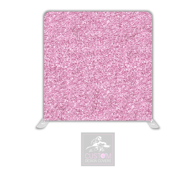 Pink Glitter Lycra Pillowcase Backdrop Cover (DOUBLE SIDED)