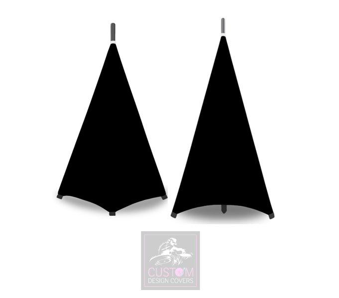 Plain Black Stand Lycra Covers
