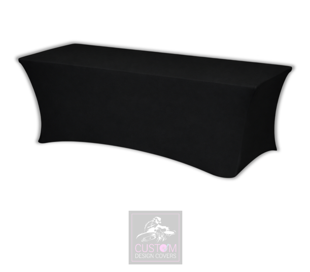 Plain Black Lycra Table Cover