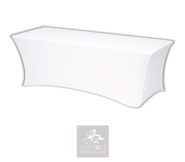 Plain White Lycra Table Cover