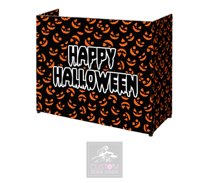 Pumpkin Happy Halloween Lycra DJ Booth Cover