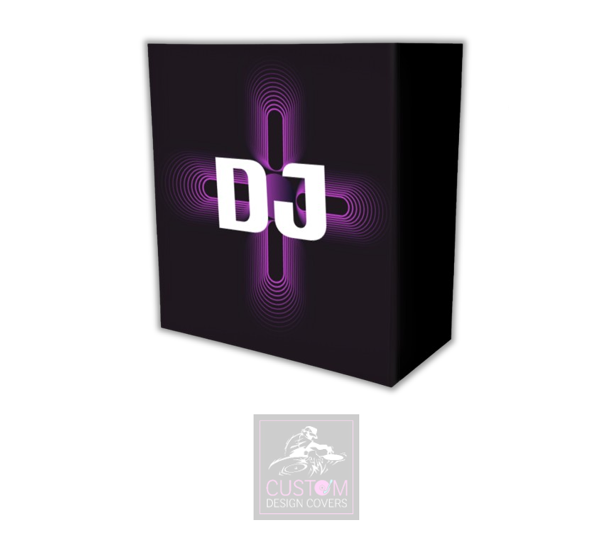 Purple Pulse Lycra DJ Booth Cover
