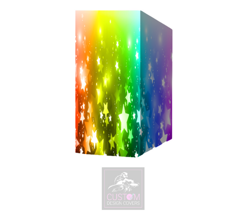 Rainbow Stars Lycra DJ Booth Cover