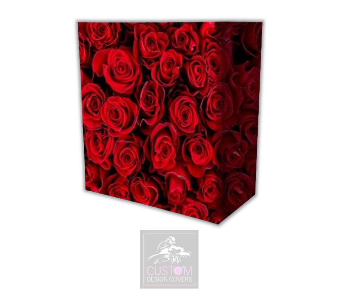 Red Roses Lycra DJ Booth Covers