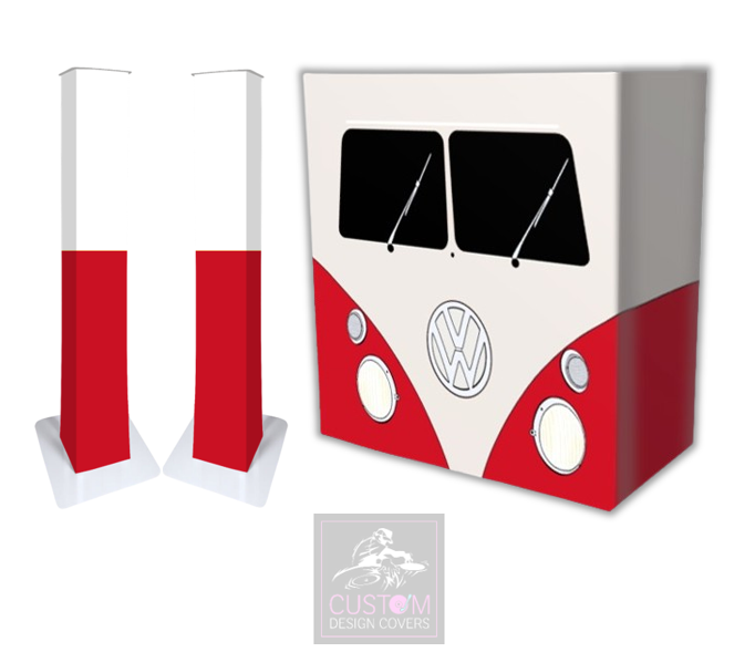 Red VW Camper Lycra DJ Covers (PACKAGE BUNDLES) - TRUSS