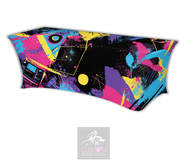 Retro Style 80's Lycra Table Cover