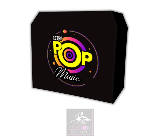 Retro Pop Music Lycra DJ Booth Covers