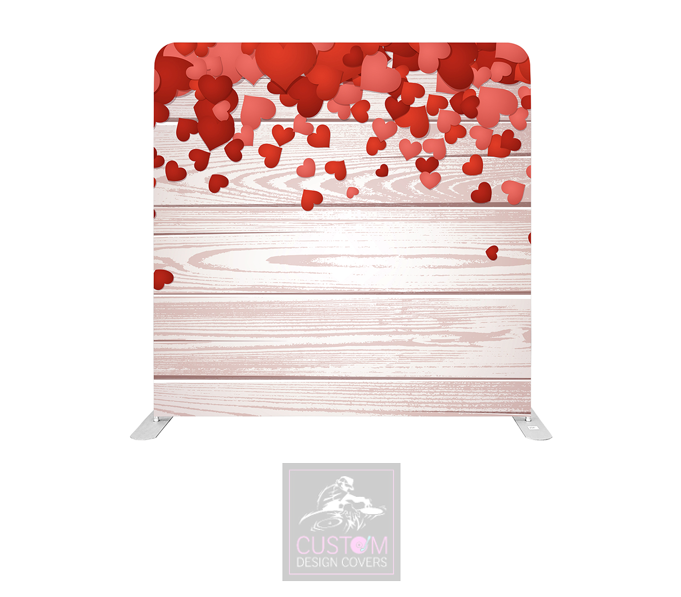 Rustic Hearts Lycra Pillowcase Backdrop Cover (DOUBLE SIDED)