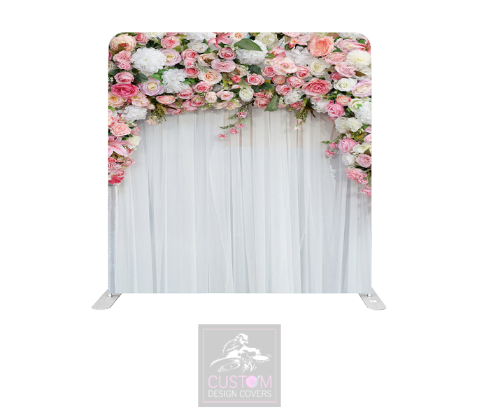 Flower Wall Effect Lycra Pillowcase Backdrop Cover
