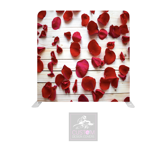 Rose Petals on Rustic Lycra Pillowcase Backdrop Cover