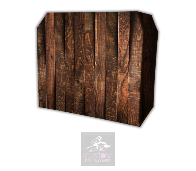 Rustic Dark Oak Lycra DJ Booth Cover