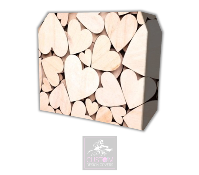 Rustic Hearts Lycra DJ Booth Cover