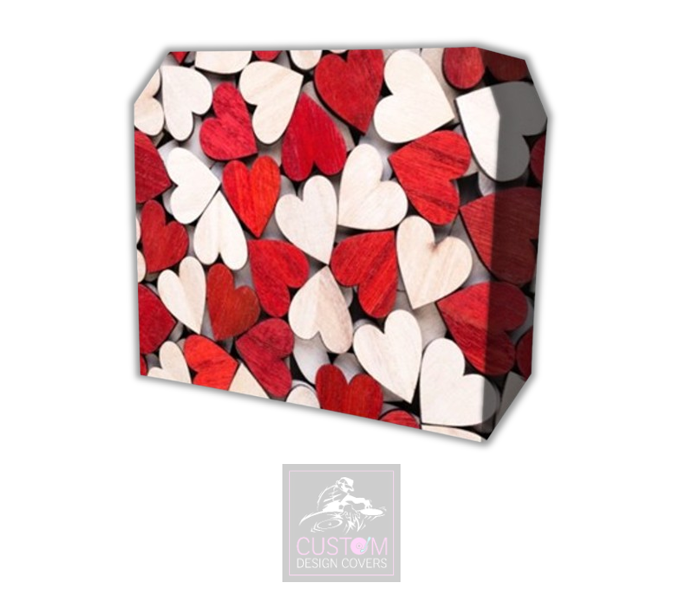 Rustic Hearts Lycra DJ Booth Cover (PACKAGE BUNDLE)