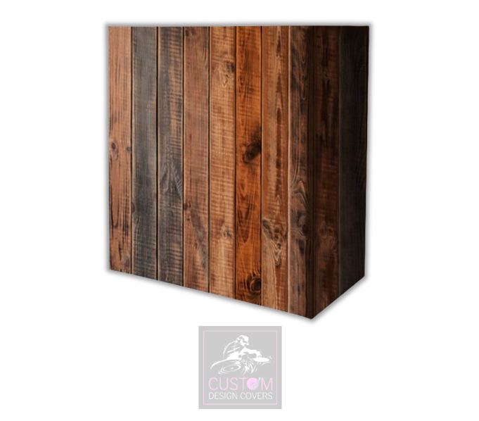 Rustic Oak Lycra DJ Booth Cover