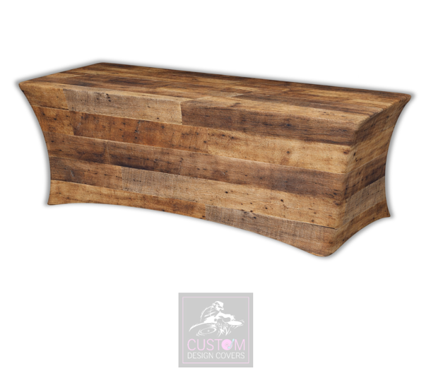 Rustic Slats-Lycra Table Cover