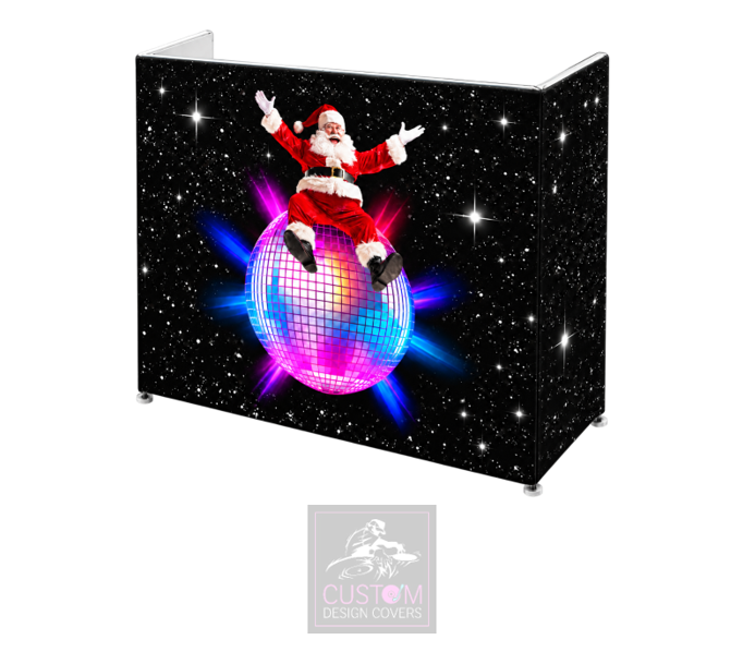 Christmas Disco Lycra DJ Booth Cover