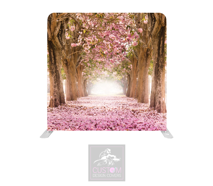 Pink Flower Trees Lycra Pillowcase Backdrop Cover