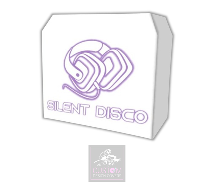 Silent Disco *WHITE* Lycra DJ Booth Cover