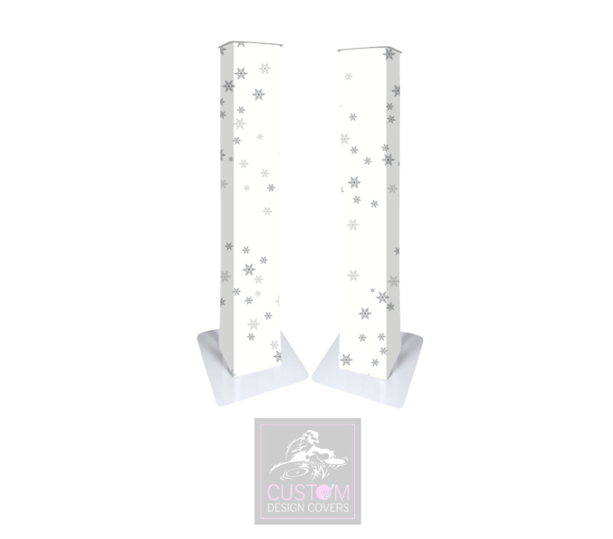 White Christmas (SILVER) Lycra DJ Covers (PACKAGE BUNDLE)