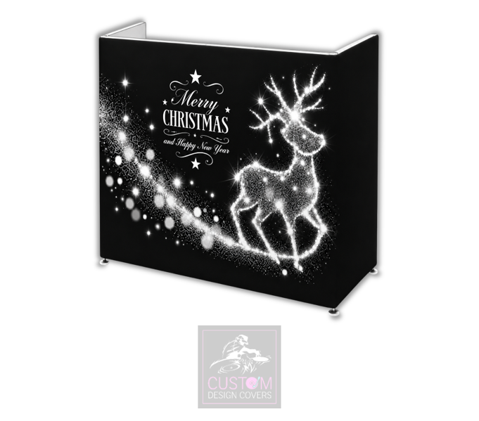 Christmas Reindeer *GREY* Lycra DJ Booth Cover
