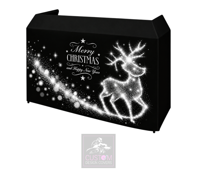 Christmas Reindeer *GREY* Lycra DJ Booth Cover